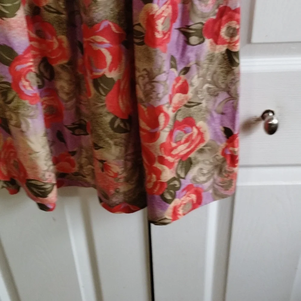 Vintage floral pleated maxi skirt Pendalton size 8 festival - Picture 5 of 11